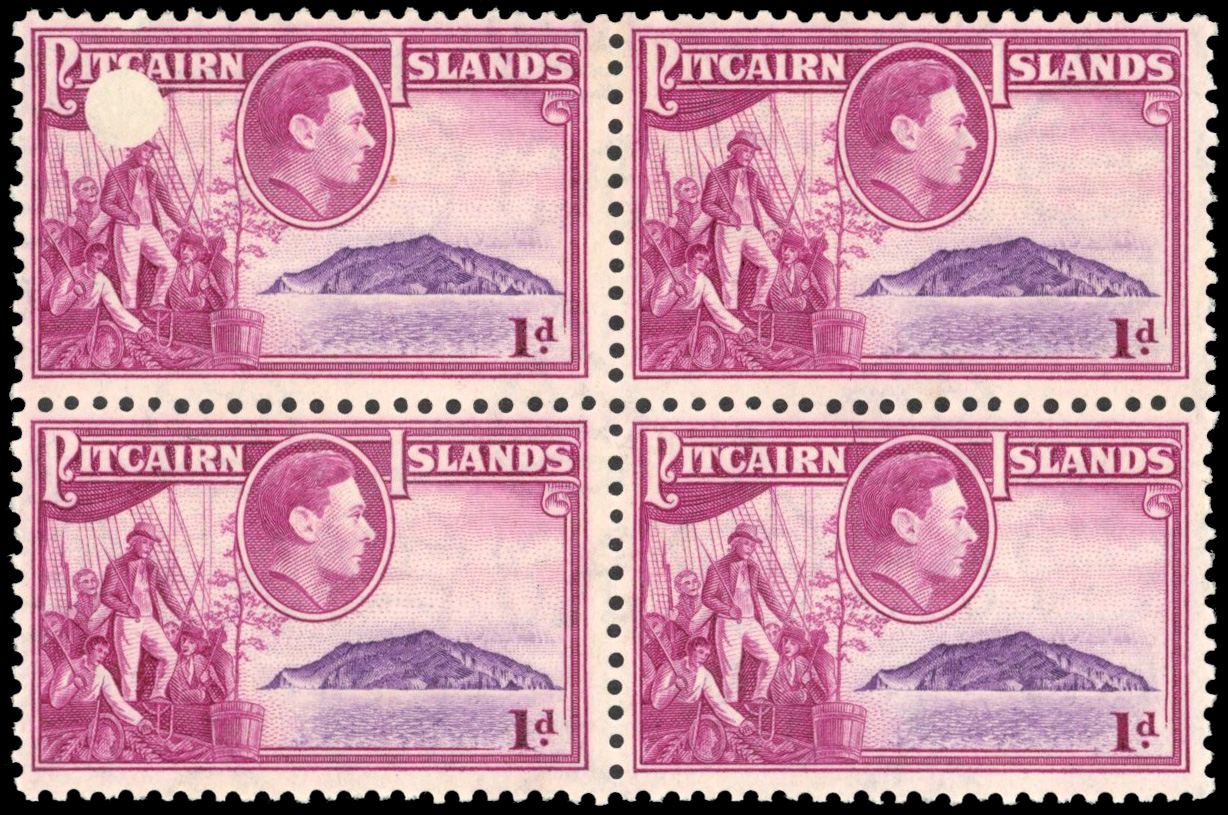 Pitcairn Islands SG 2 var block mint