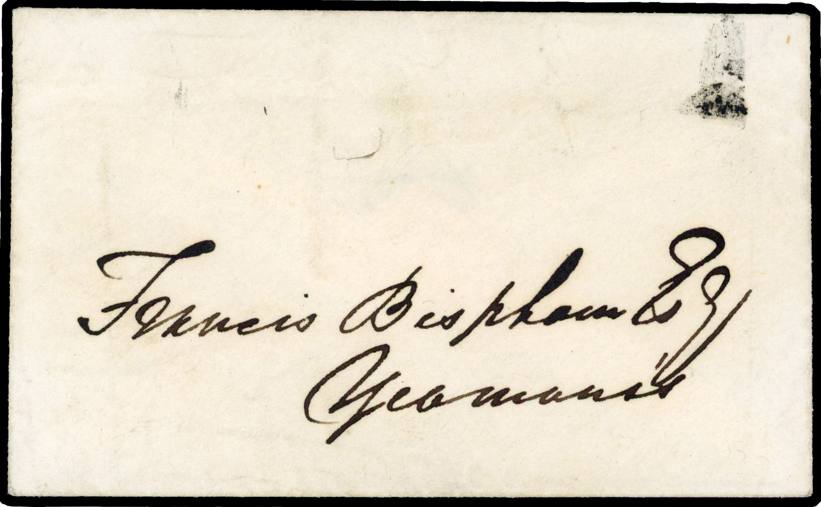 1854 local usage pre-stamp letter addressed to Yeomans, one of the well known families. ADDED TO R2000893/76