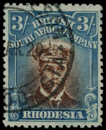 1917-20 3/- Head Die II, perf 15. Fine...