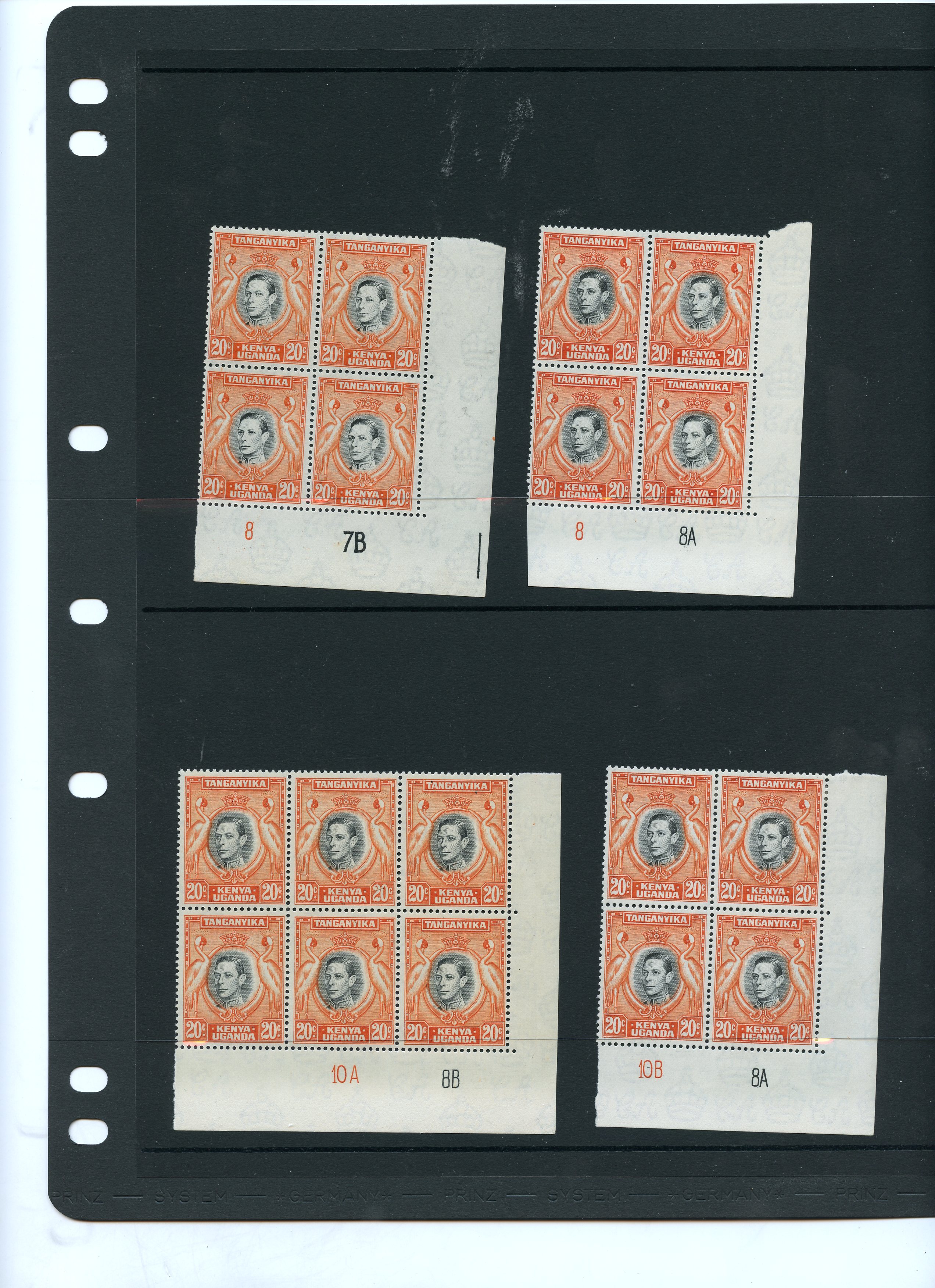 KUT SG 139ba Plate blocks...