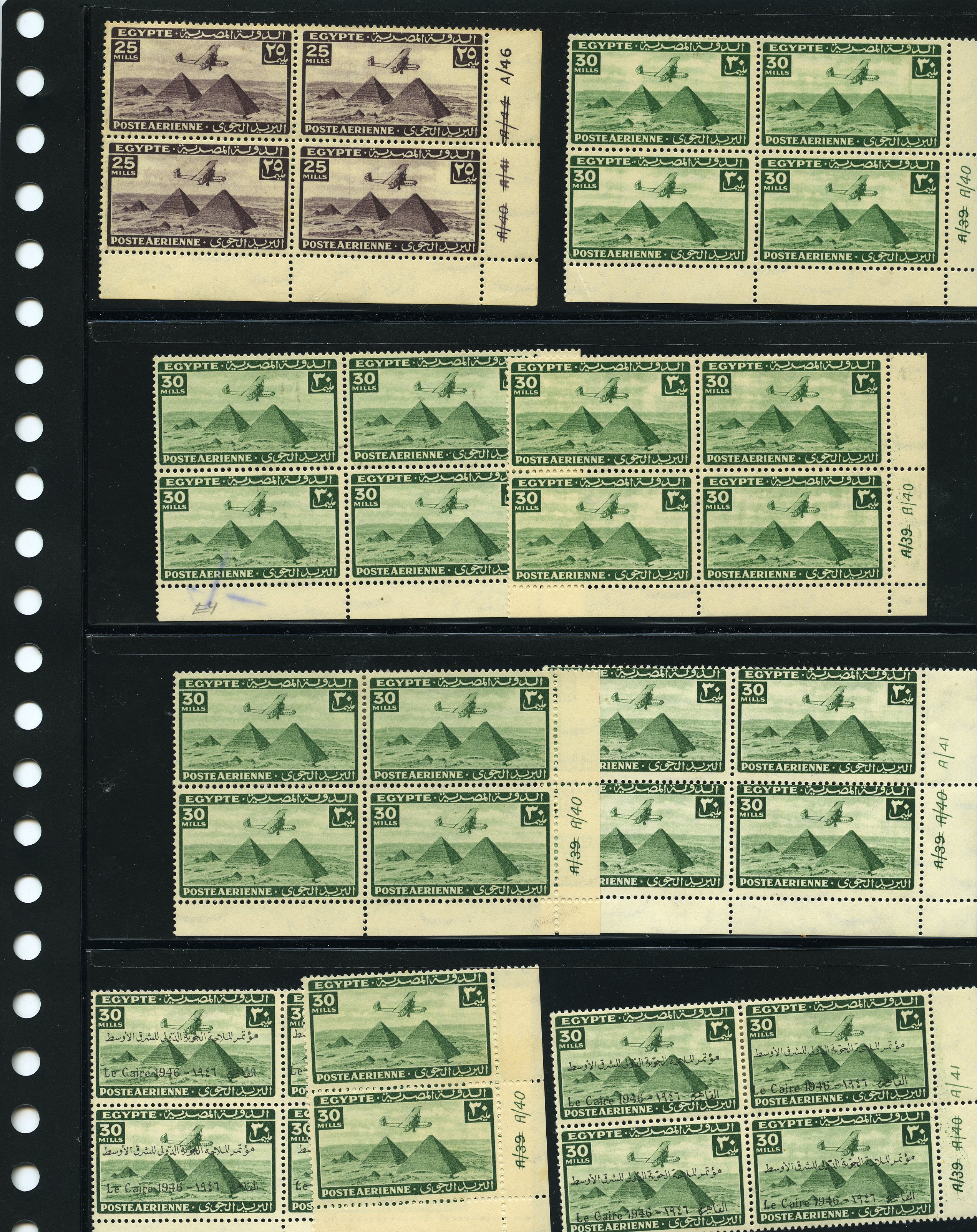 1933-41 Air selection of ninety plate...