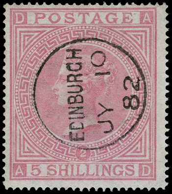 1874 5s pale rose Pl.2.