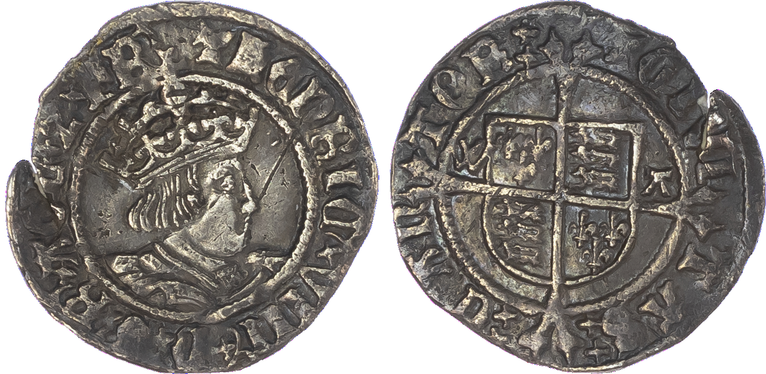 English Hammered group; Henry VIII, Halfgroat, Canterbury mint, archbishop Warham, initial mark T, 1.23g; Edward IV (First