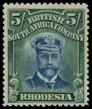 1913-7 5/- Head Die II, perf 15. Large part...