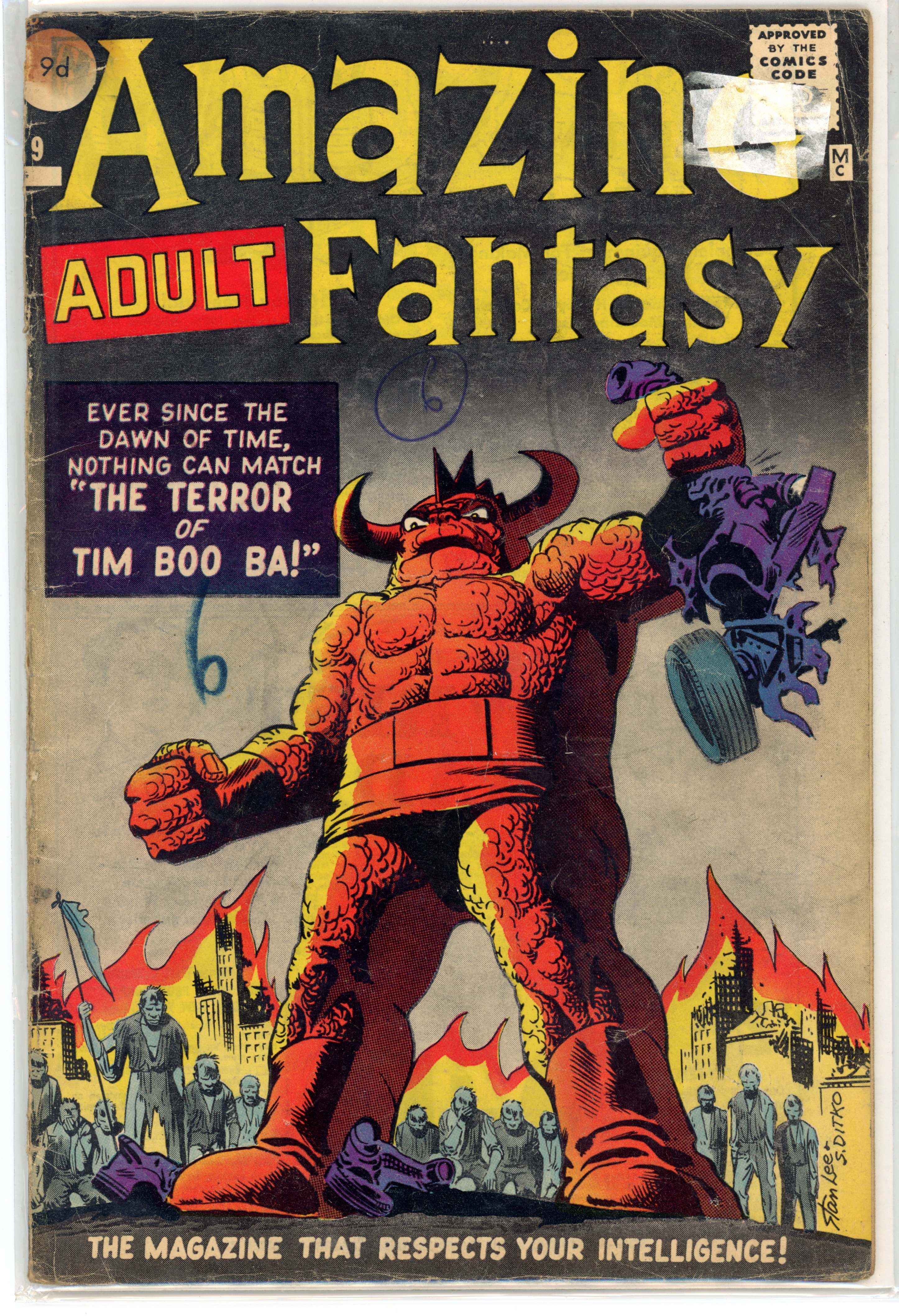 Amazing Adult Fantasy #9 1st Tim Boo Ba Appearance (Marvel Comics, 1962) U.K Variant