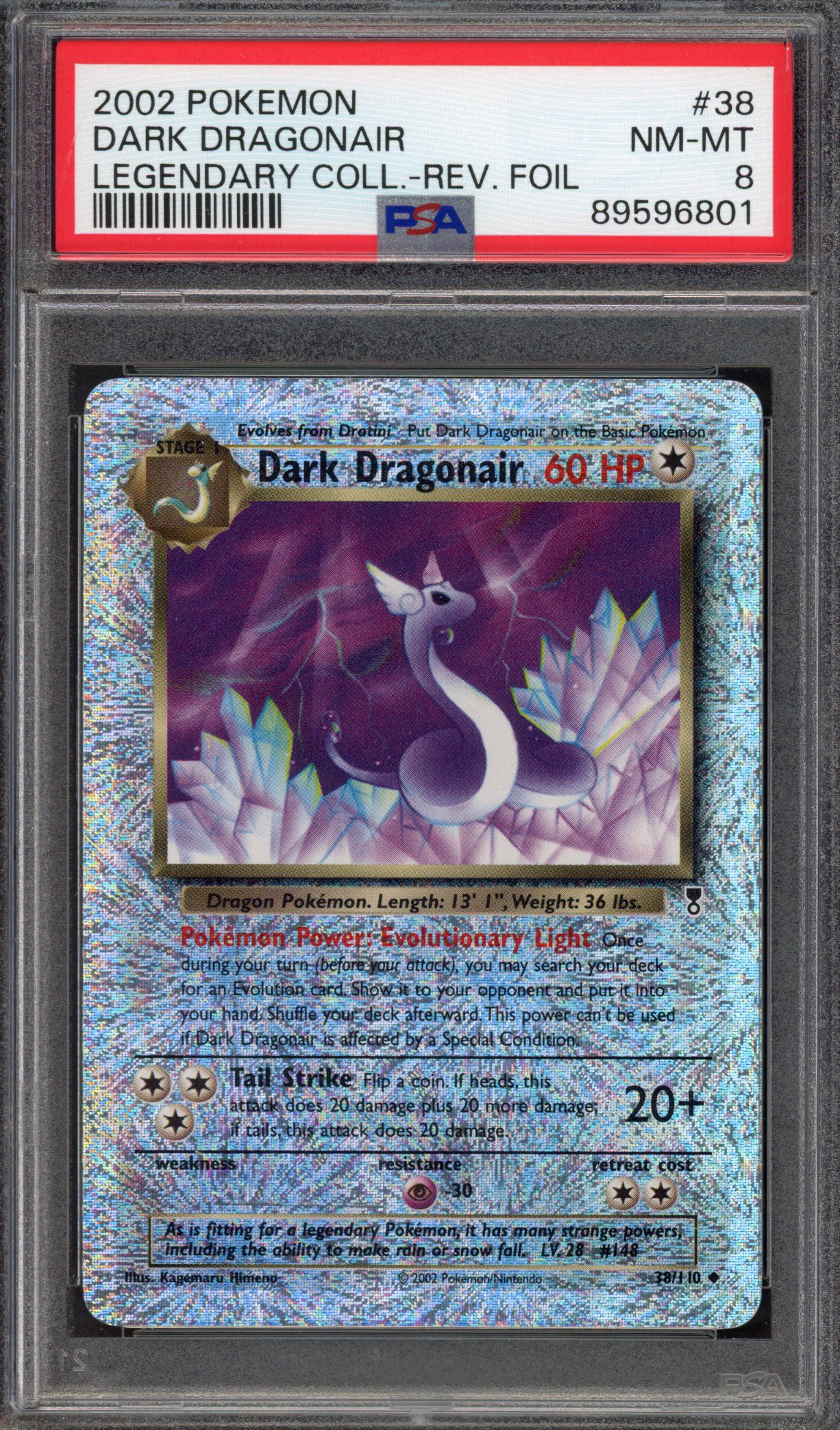 Pokémon TCG PSA 8 Dark Dragonair 38 Reverse Foil, Legendary Collection