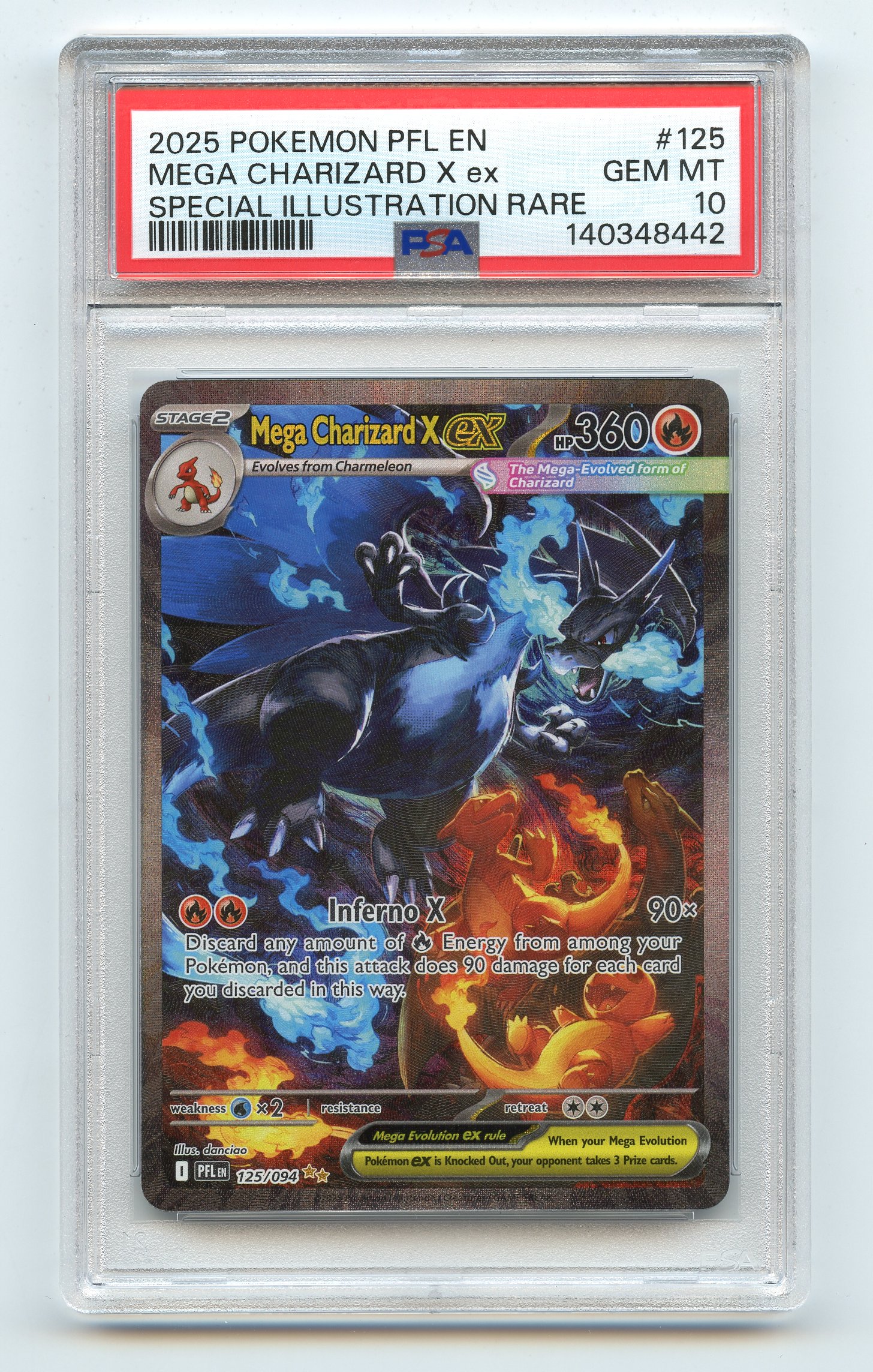 PSA 10 Mega Charizard X ex #125 Special Illustration Rare Phantasmal Flames