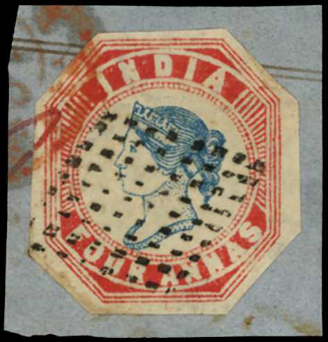 1854-55 4a blue and red 4th printing (Head...