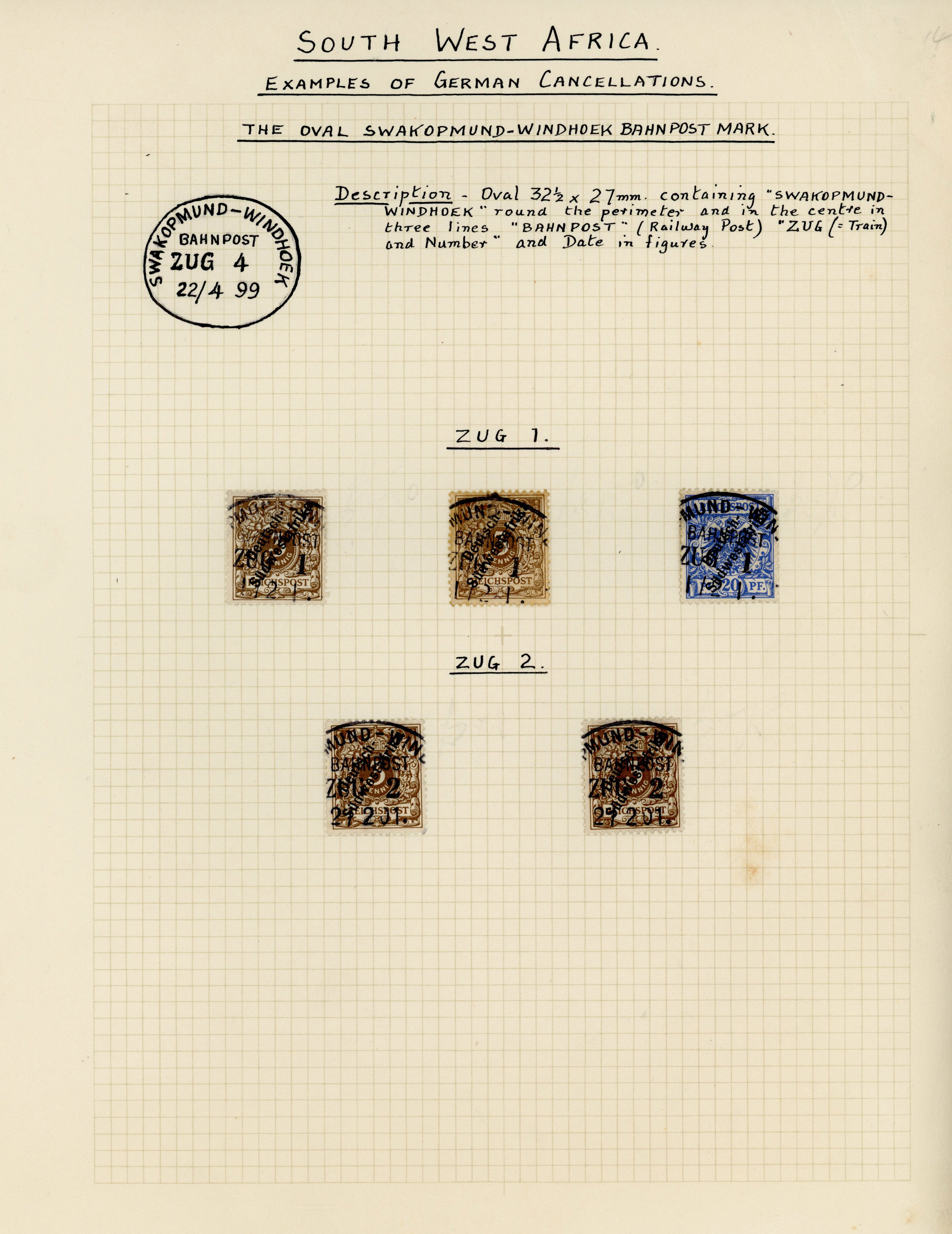 South West Africa German colony stamps and post-WWI covers