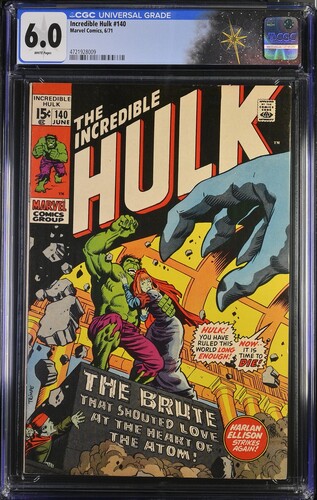 Incredible Hulk #140 CGC 6.0 1st appearance of Jarella (Marvel Comics, 1971) White pages