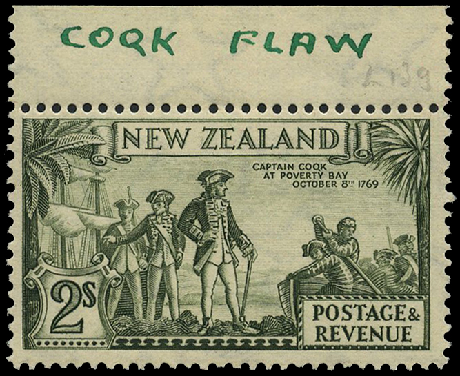 1936-42 2/- olive-green perf 14 x 13½...