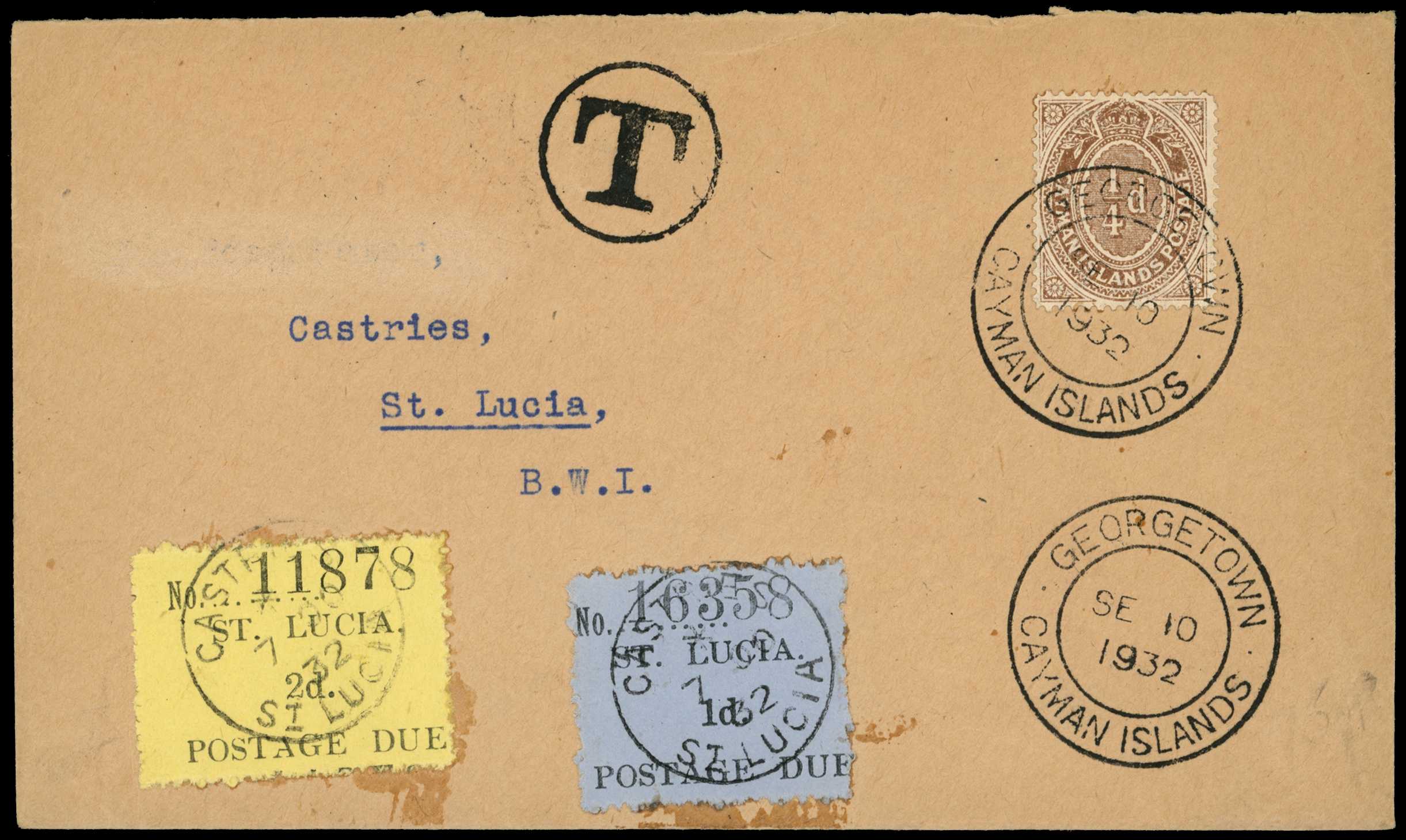 1932-33 Outgoing "Panton Covers" to St...