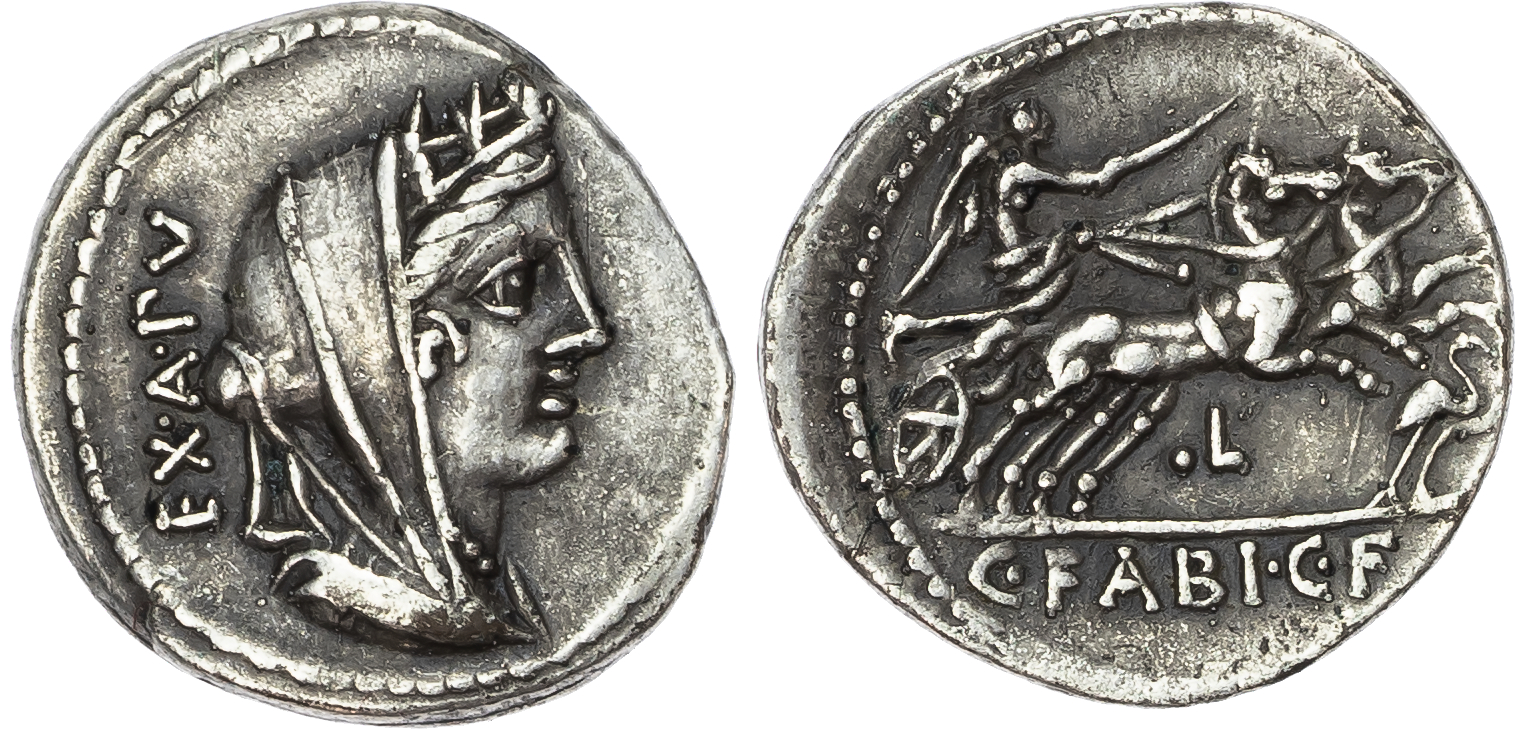 C. Fabius Hadrianus (102 BC) AR Denarius, Rome, 3.40g.