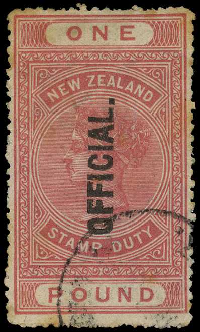 Officials. 1908 £1 rose-pink. A...