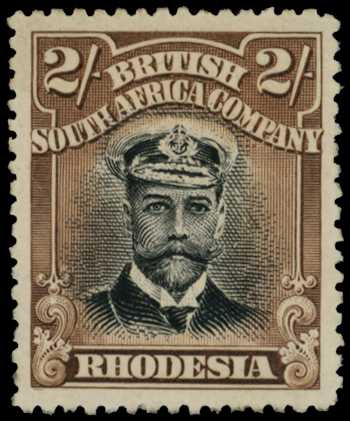 1913-7 2/- Head Die I, perf 15. Fine large...