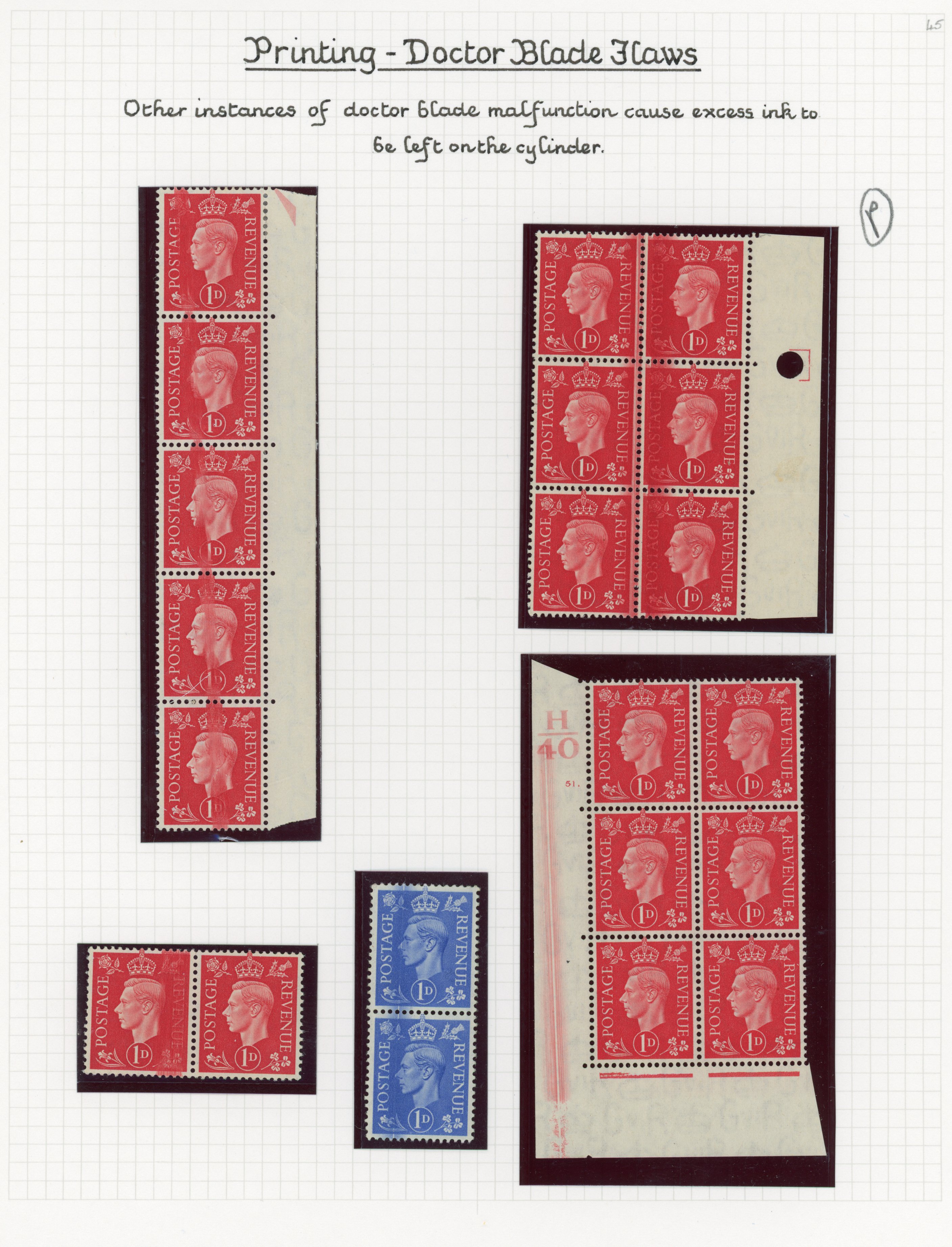 GB KG VI doctor blade flaws group mint