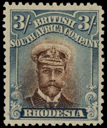 1913-7 3/- Head Die II, perf 14. Part...