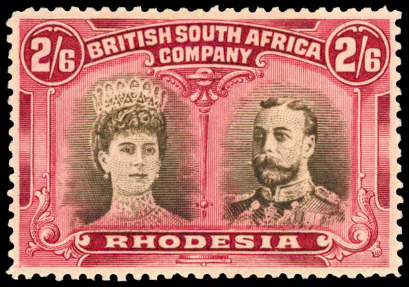 SG 156 variant 2s6d sepia and deep crimson mint