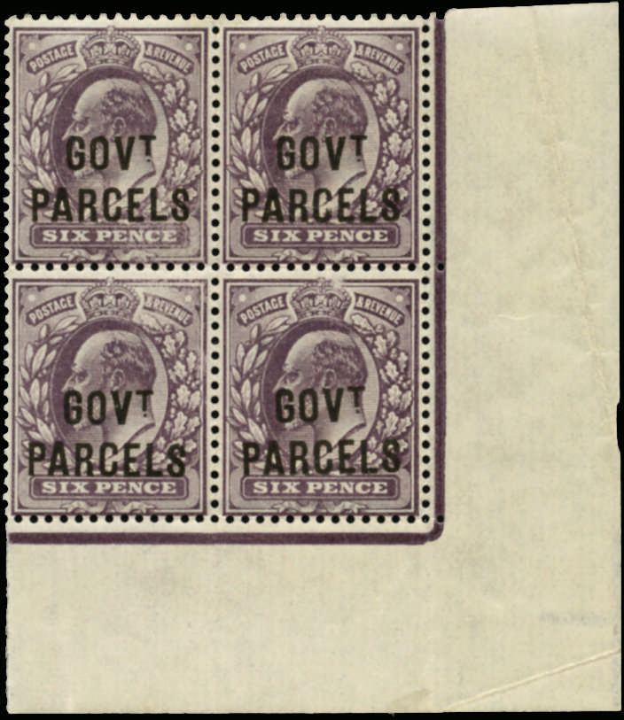 SGO76 1902 6d Pale dull purple (Govt. Parcels)