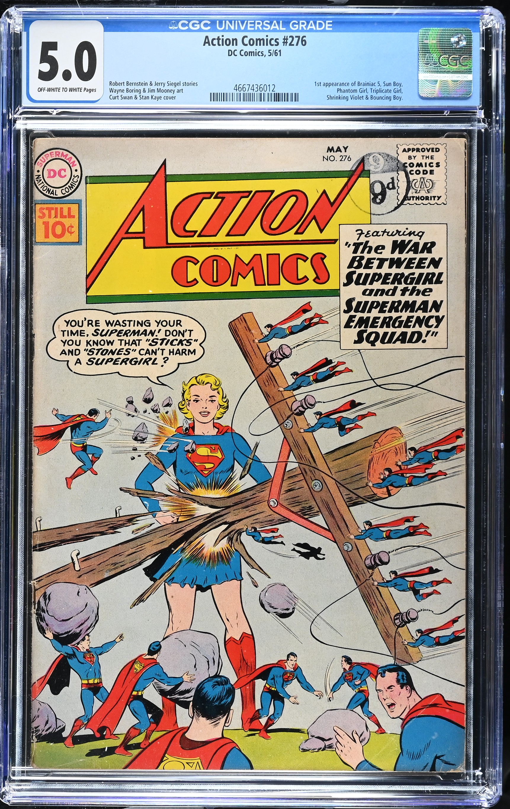 Action Comics #276 (DC Comics 1961) CGC 5.0 First Brianiac 5