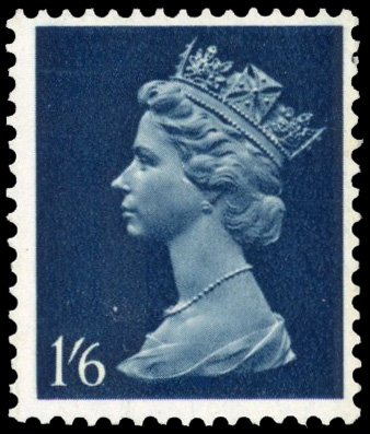 GB: 1967-70 1s6d Prussian blue and indigo, phosphorised paper, mint unmounted variety ‘PRUSSIAN BLUE OMITTED’. Fine. SG 743ca