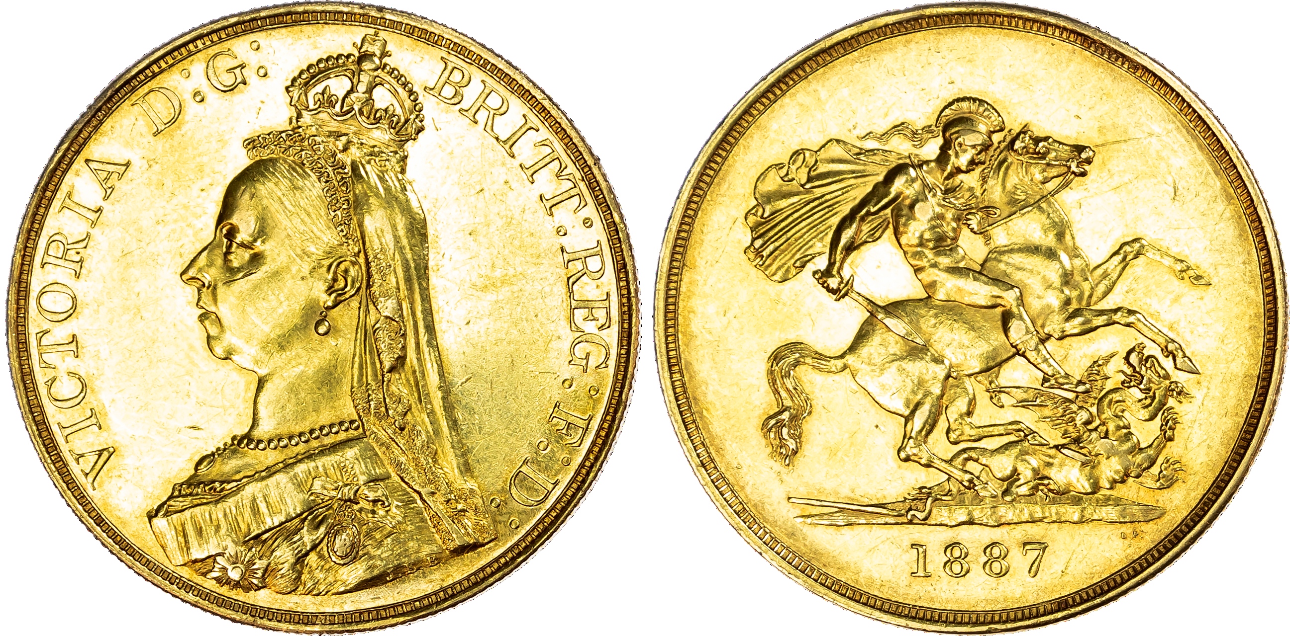 Victoria (1837-1901), Five-Pounds, 1887