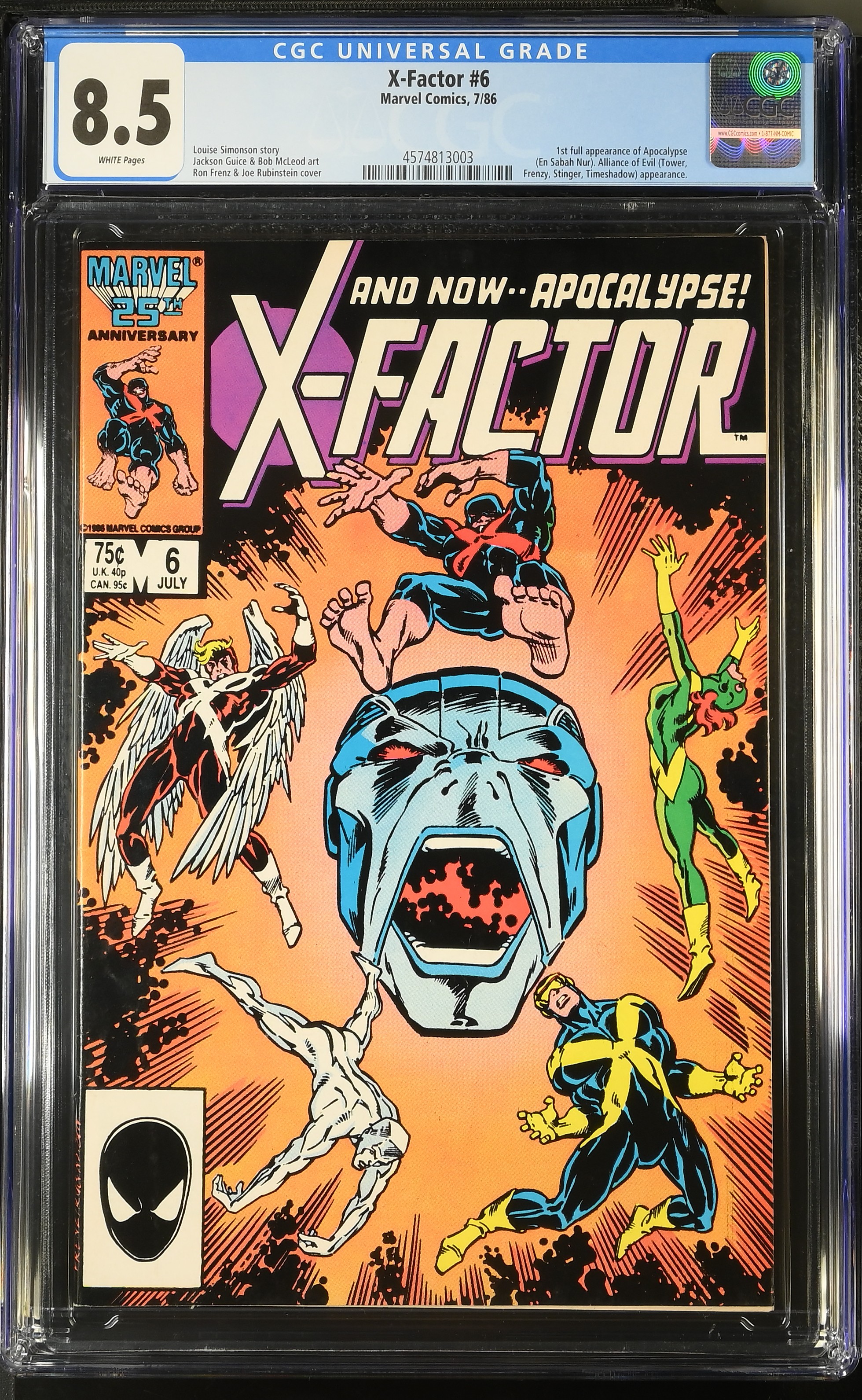 X-Factor #6 (Marvel Comics 1986) CGC 8.5 Apocalypse