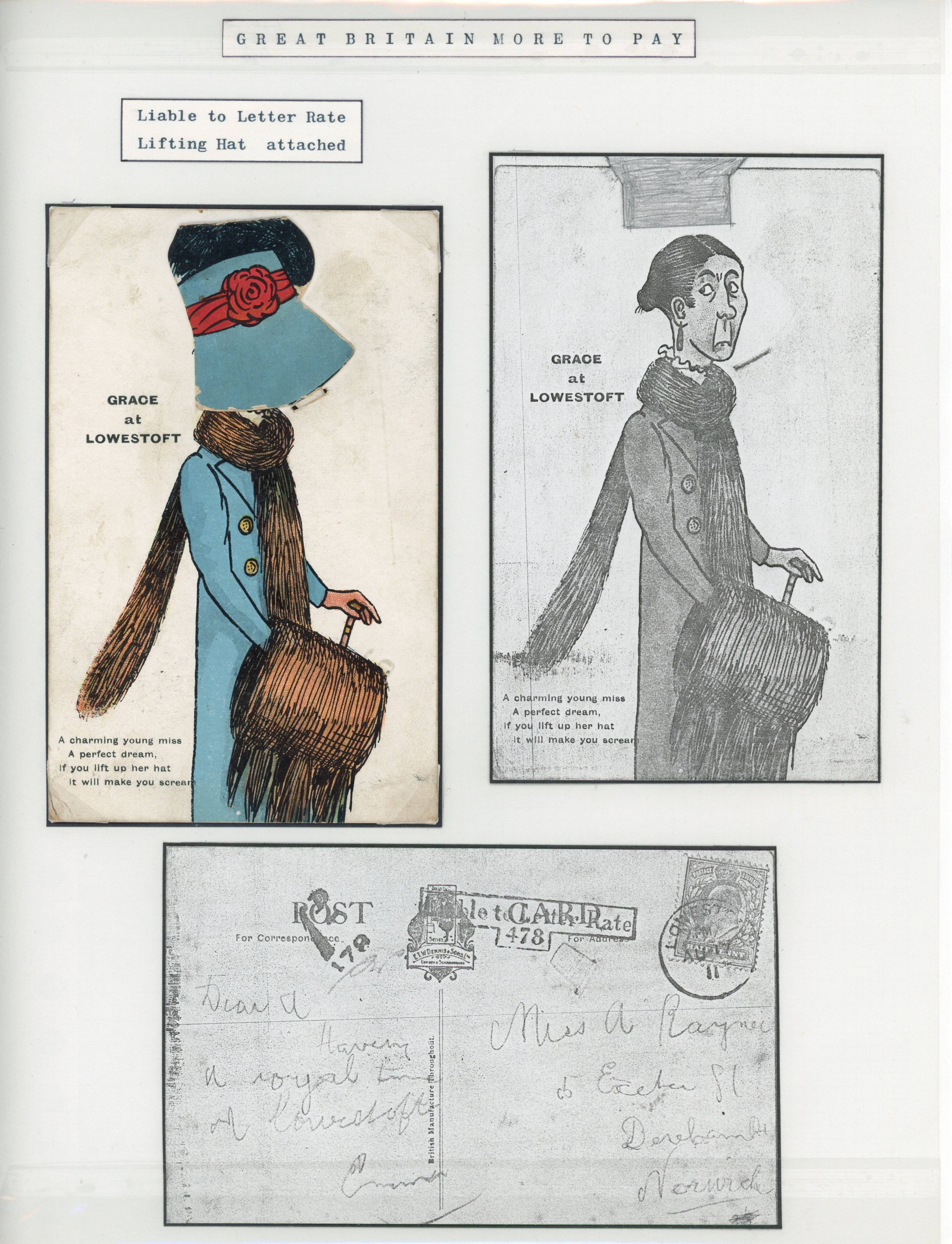 Great Britain 1911 novelty postcard with a flap