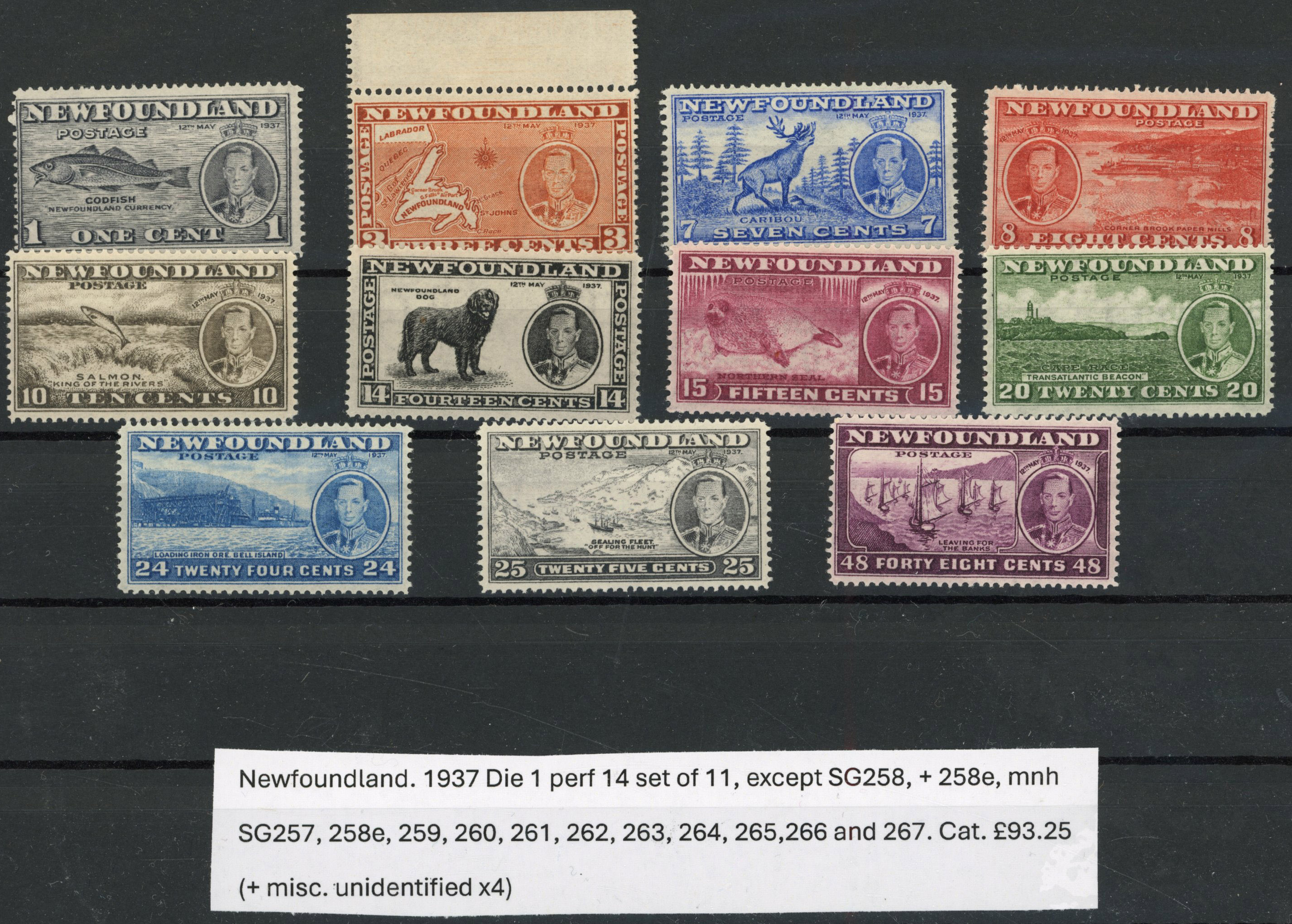 Canada/Newfoundland KG VI unmounted group