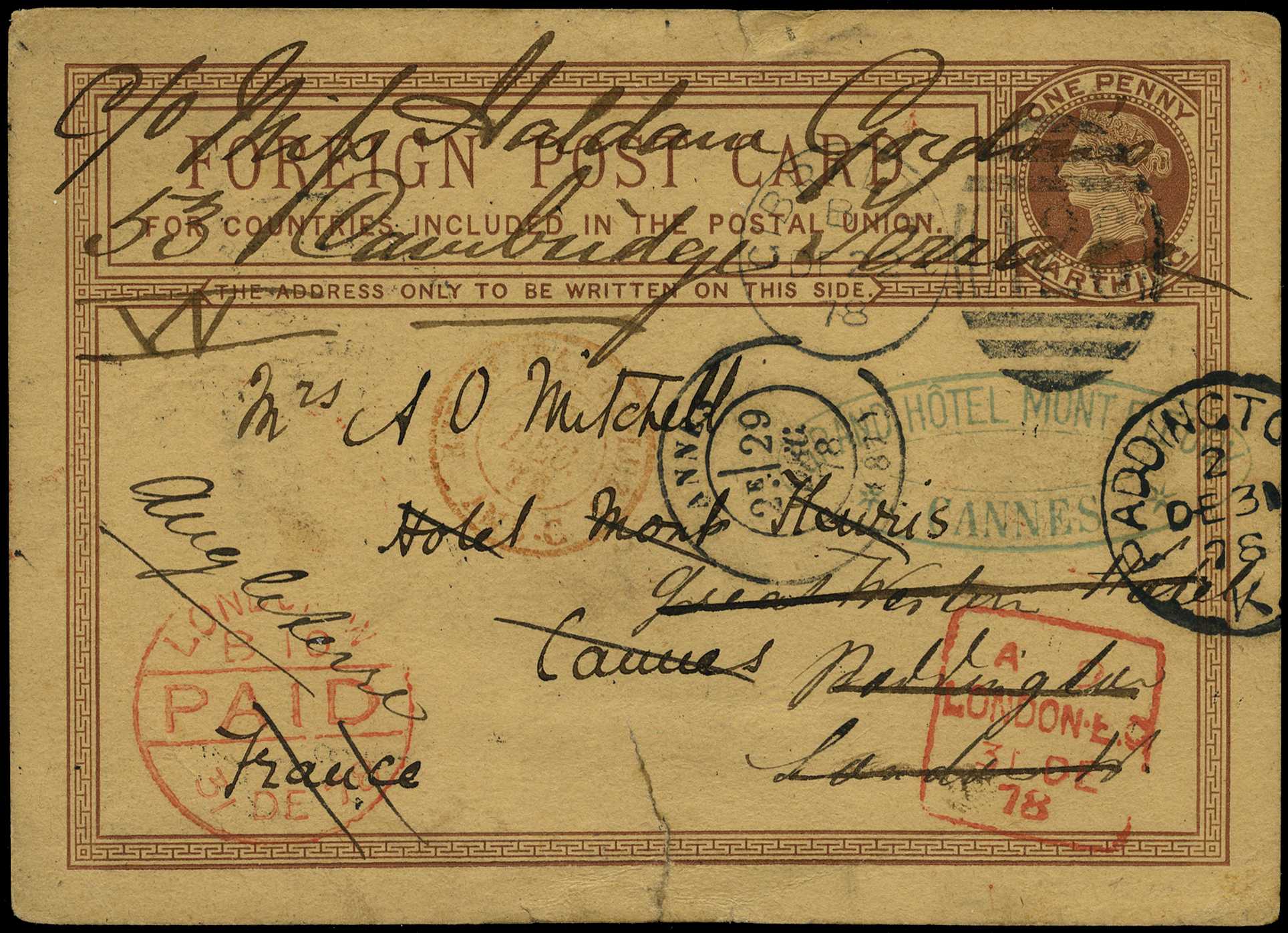 Postal Stationery. 1878-83 three GB...