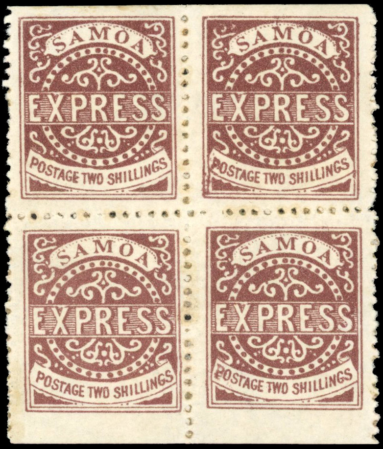 Samoa SG 18 Express 2s perf 12 block mint
