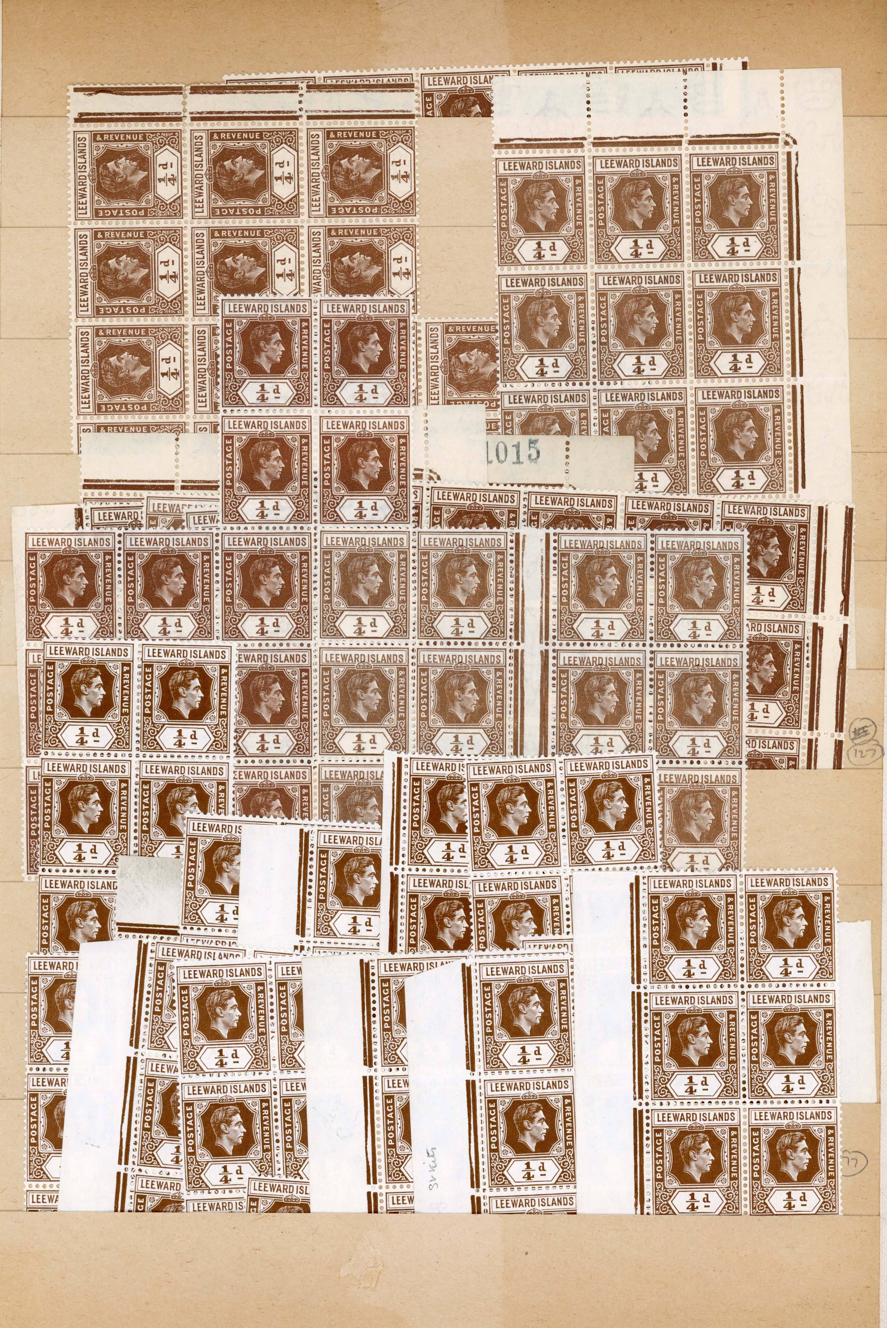 Leeward Islands SG 95/108 multiples mint