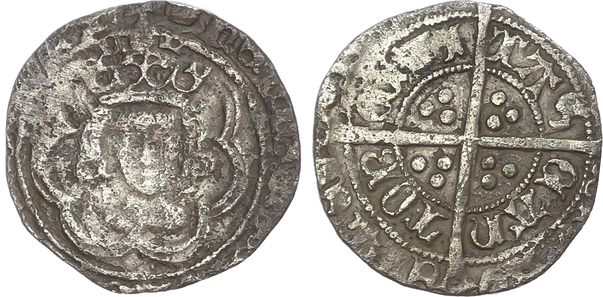 Henry VII (1485-1509), Halfgroat, Canterbury mint, type IIIc (King and Archbishop jointly), Facing Bust issue, mm. tun. 