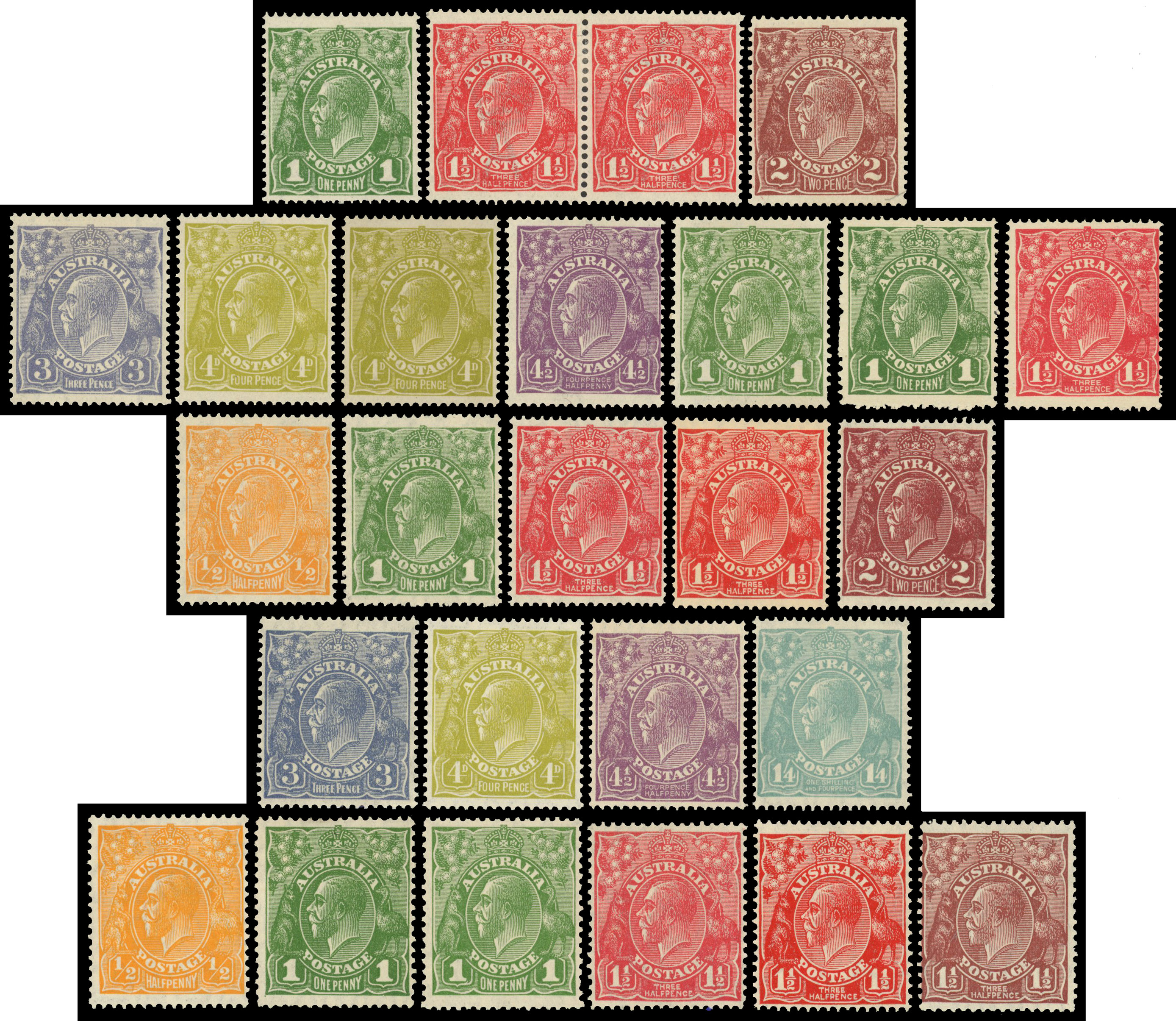 Australia KGV head collection