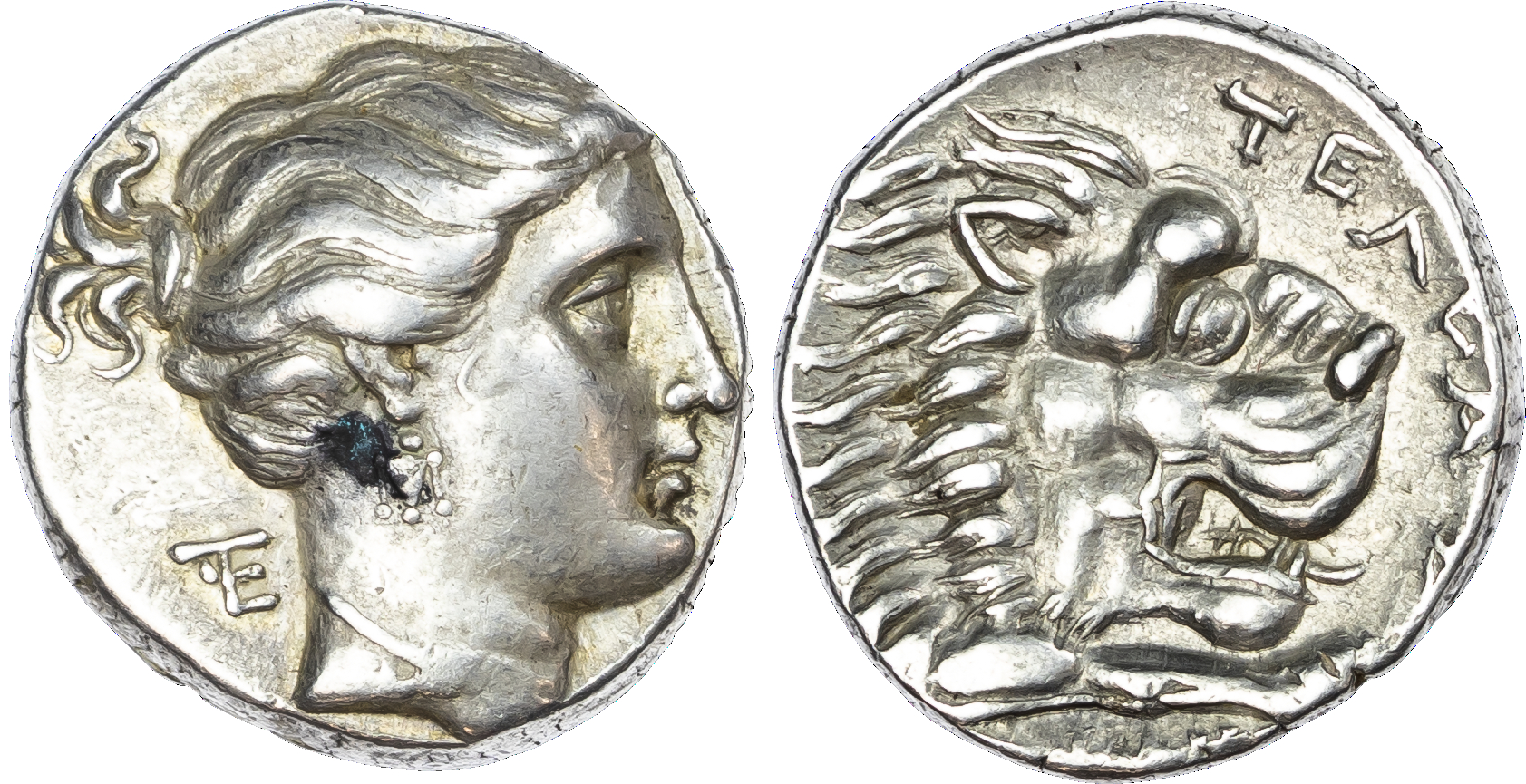 Caria, Knidos (c. 350‑330/20 BC) AR Tetradrachm, Teleas, magistrate, 15.20g.