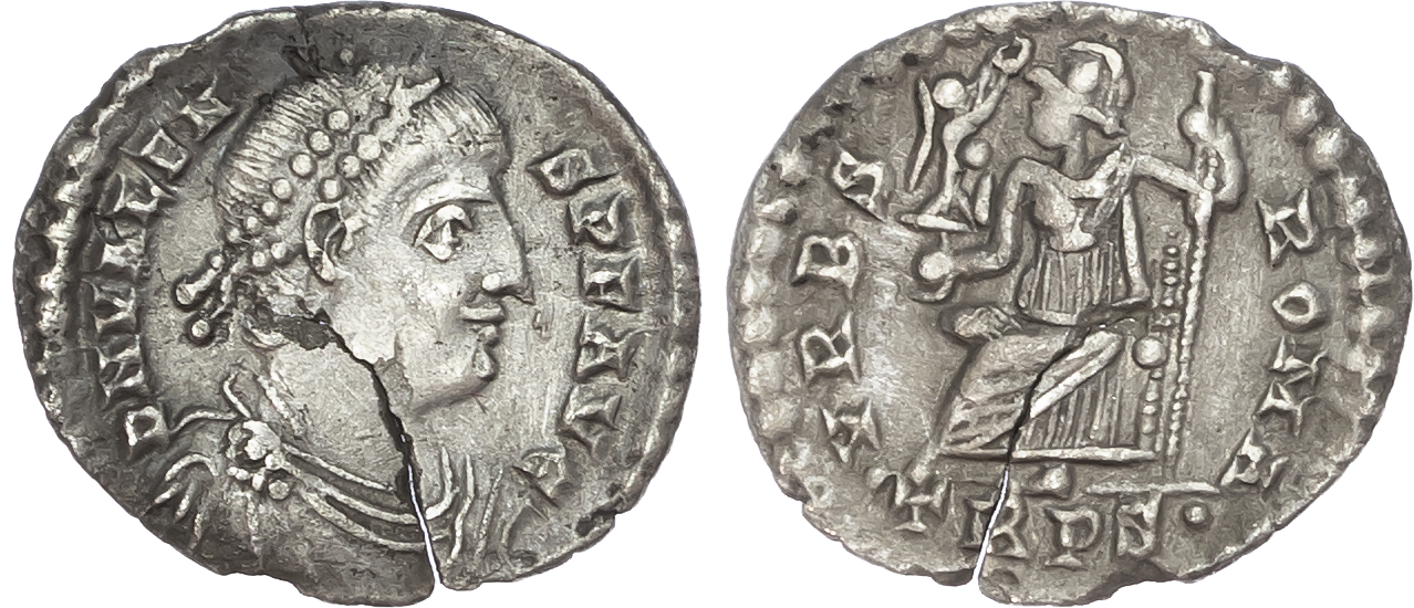 Valens (AD 364-378) AR Siliqua, Trier, AD 367-375, 1.59g. 