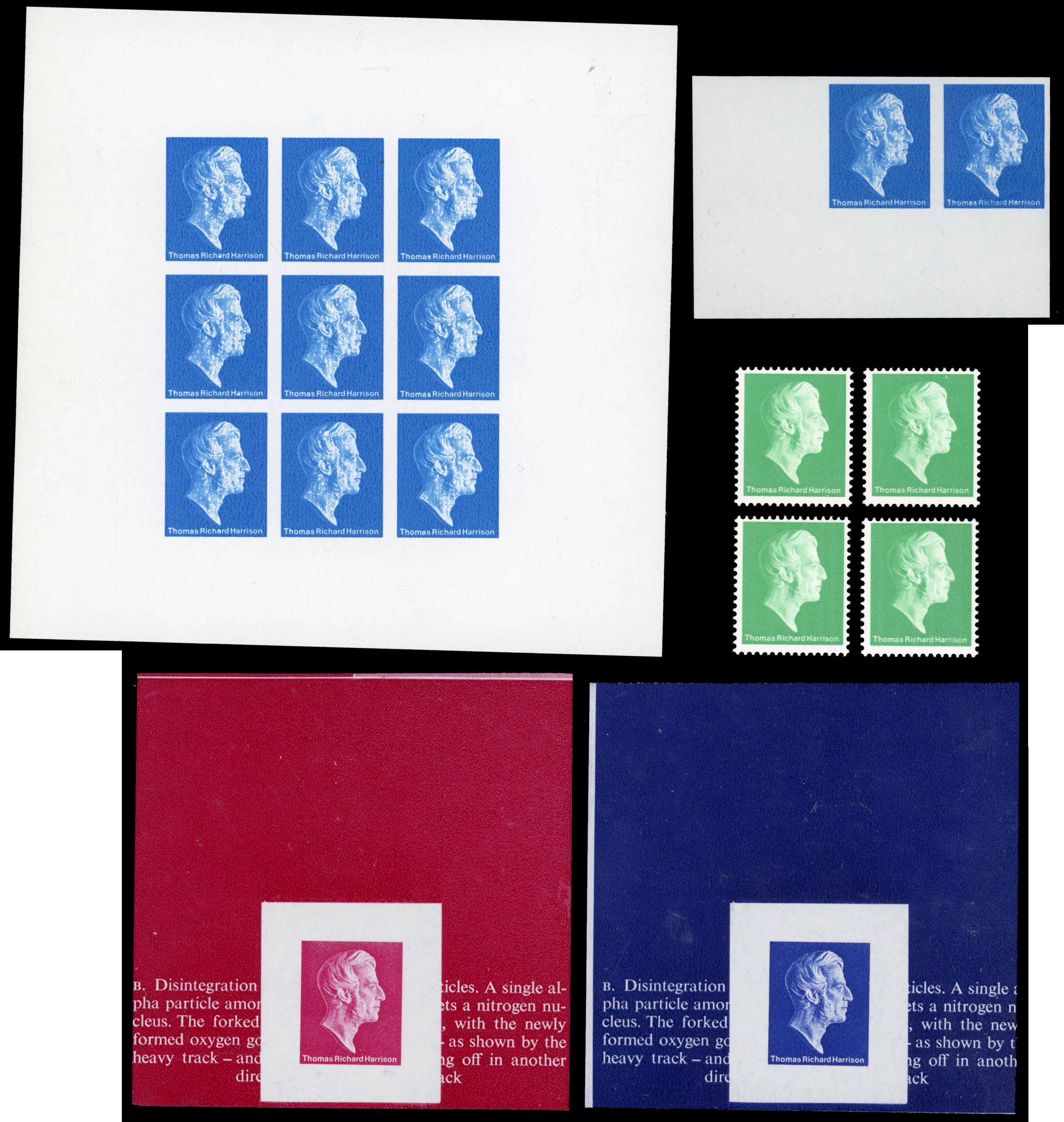 GB 1970s-1980s Harrisons phosphor & colour trial proofs 
