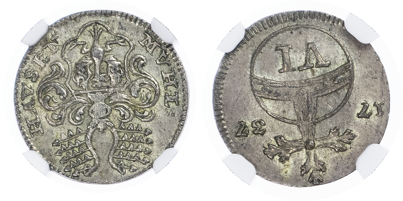 Germany, States. Muhlhausen-Thuringen Bi 6 Pfennig. 1737. 