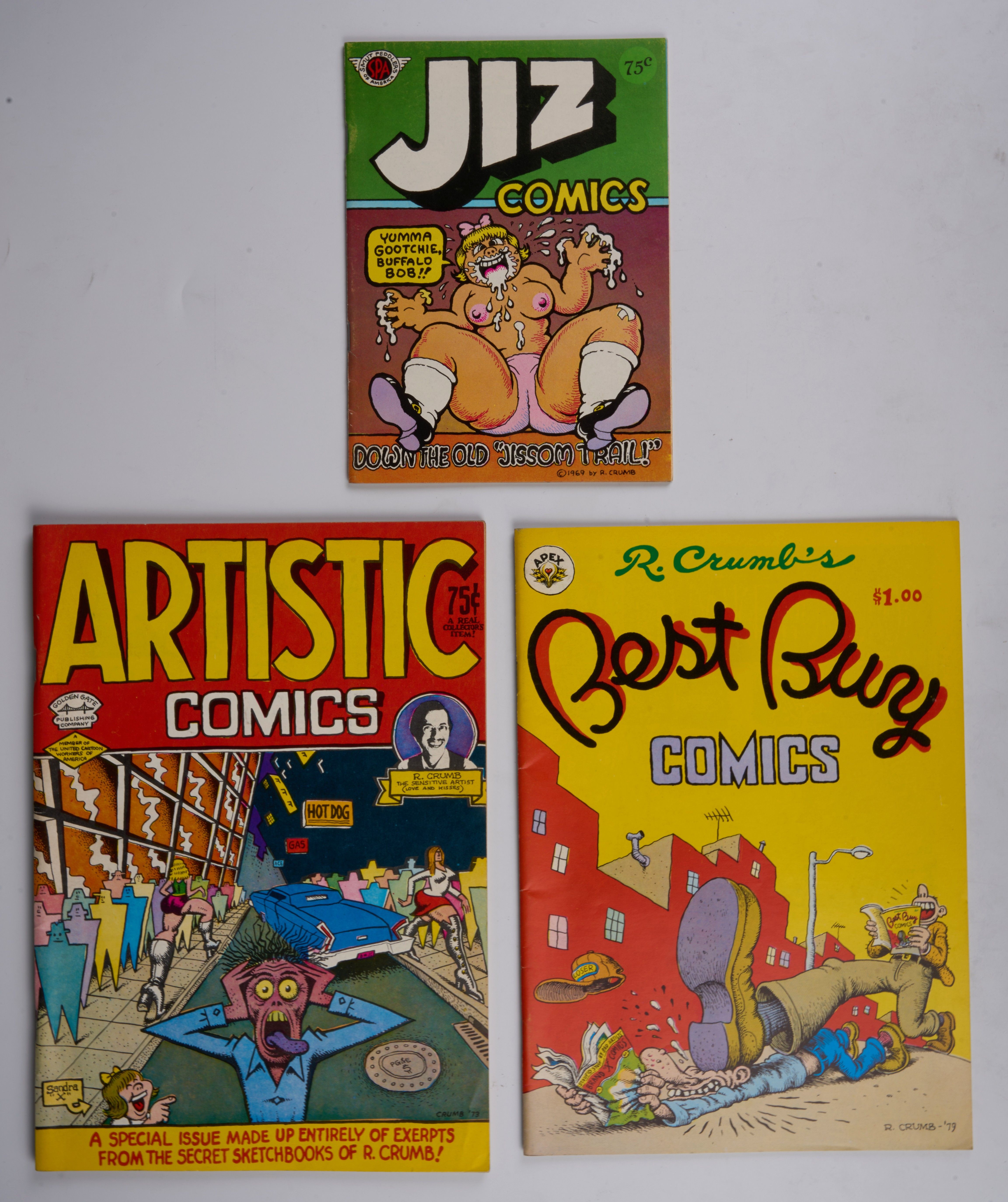 R. Crumb Comics: Artistic Comics, Jiz Comics, Hup, & More (Golden Gate/Apex, Kitchen Sink & More, 1969-87) Bundle of 15