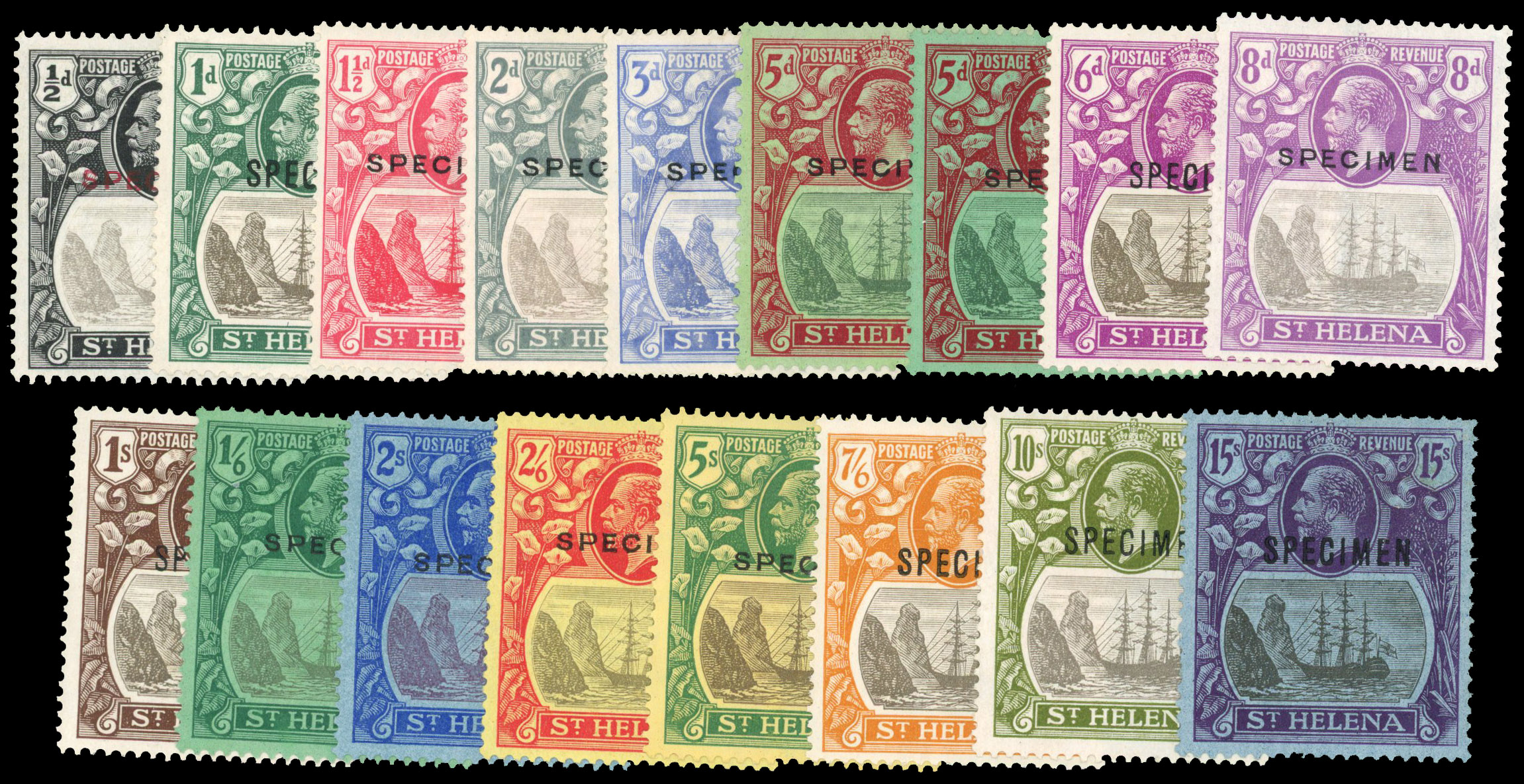 St Helena SG 97s-113s Specimens