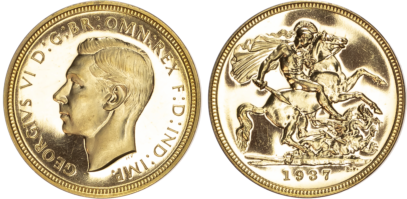 George VI (1936-1952), Coronation 'Specimen' Proof Sovereign, 1937