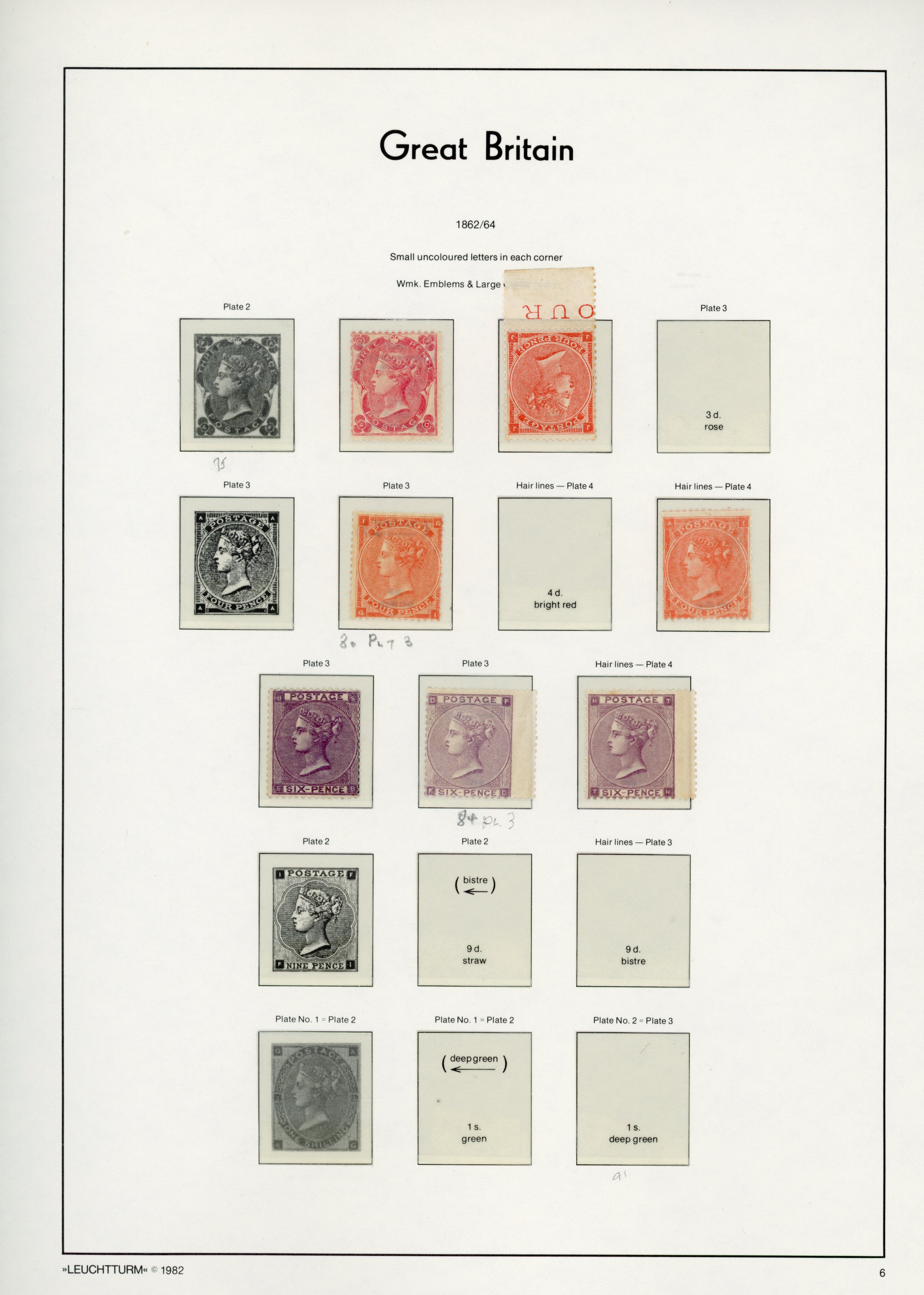GB 1862-1900 mainly mint collection arranged on Lighthouse printed pages