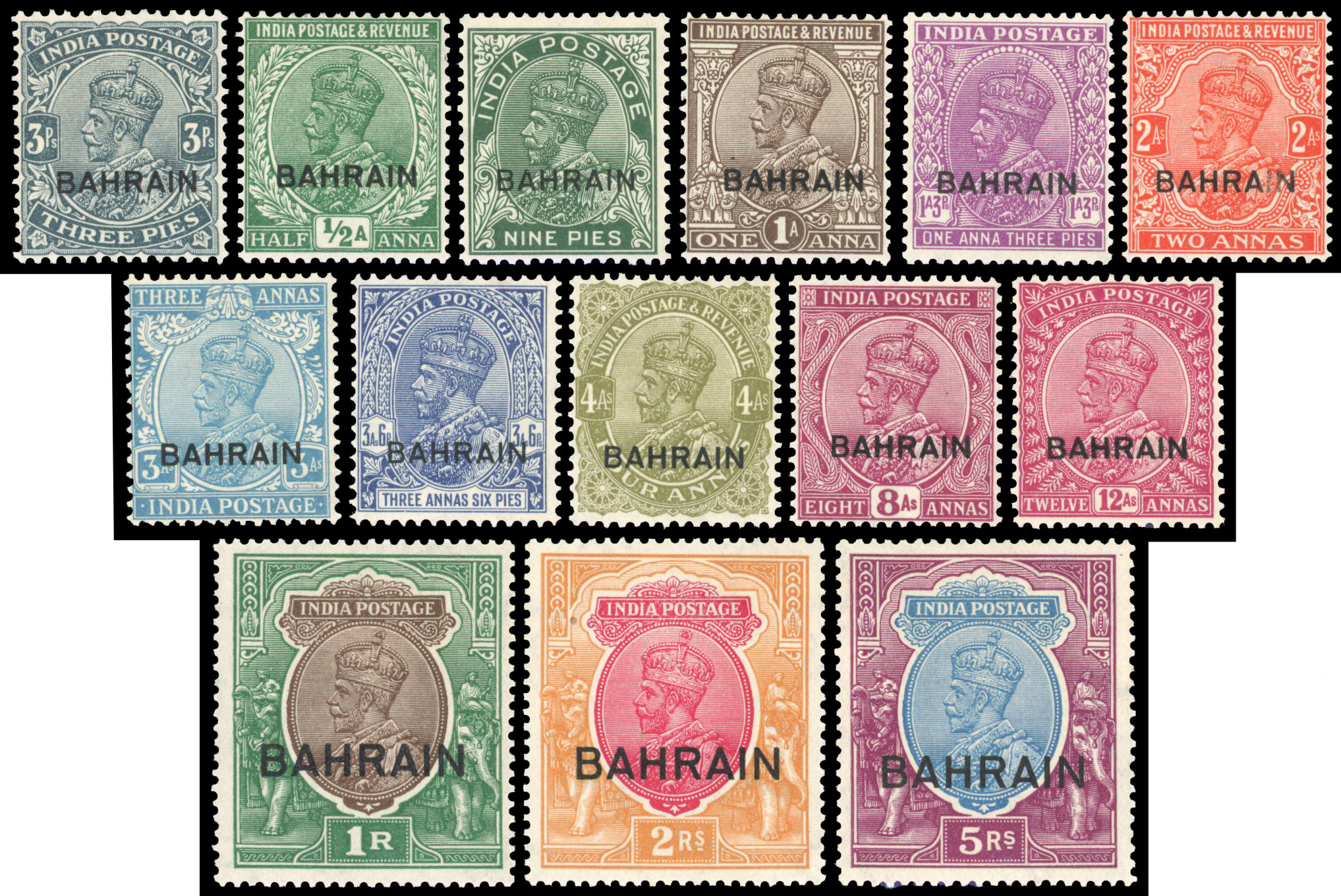 Bahrain 1933-37 and 1934-37 sets