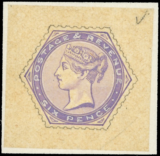 1881 6d De La Rue's First Scheme in...