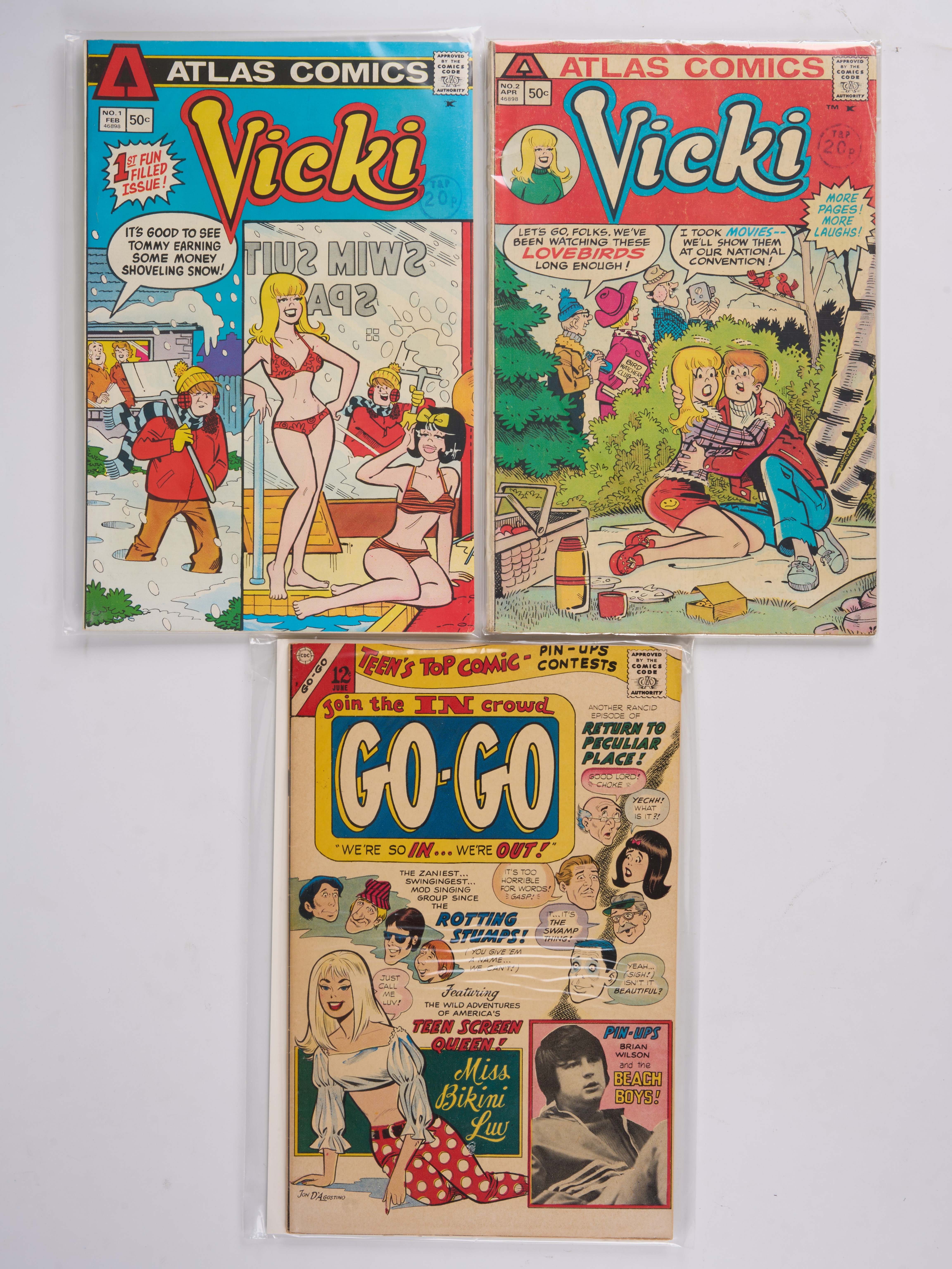 Vicki (Atlas Comics, 1975) & Go-Go (CDC, 1968) Bundle of 3