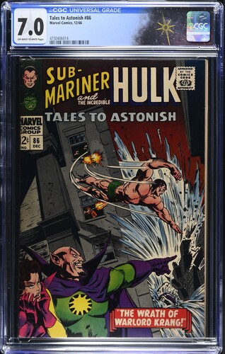 Tales to Astonish #86 CGC 7.0 Stan Lee story, Gene Colan cover (Marvel Comics, 1966) Off-white to white pages