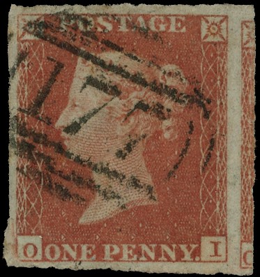 1841 1d Red-brown Pl.177. (Alphabet II). Used
