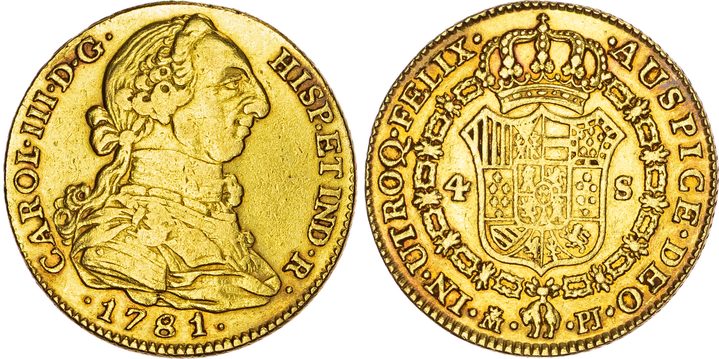 Spain, Charles III (1759-1788), gold 4 Escudos, 1781
