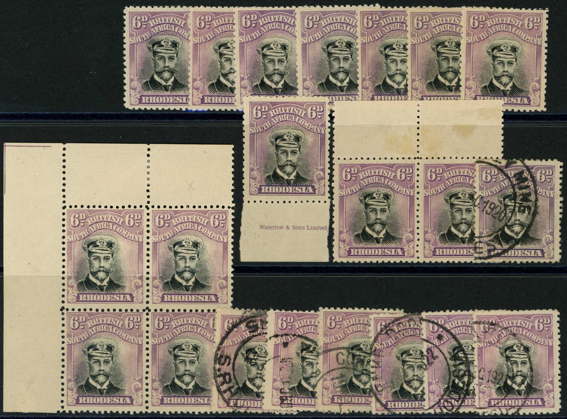 1918-21 6d Head Die IIIB, perf 14, toned...