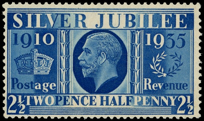 Great Britain 1935 SJ 2½d prussian blue error of colour SG 456a...